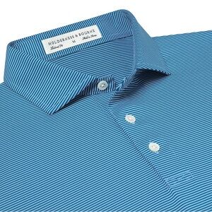 Holderness & Bourne The Perkins Shirt: Bali & Cobalt Golf Polo Size M